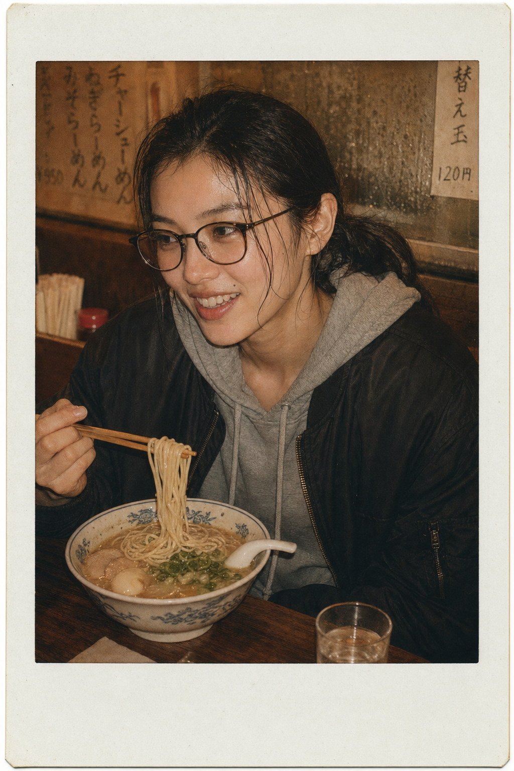 MIRA KNOX — Tonkotsu and a sweat-damp ponytail.